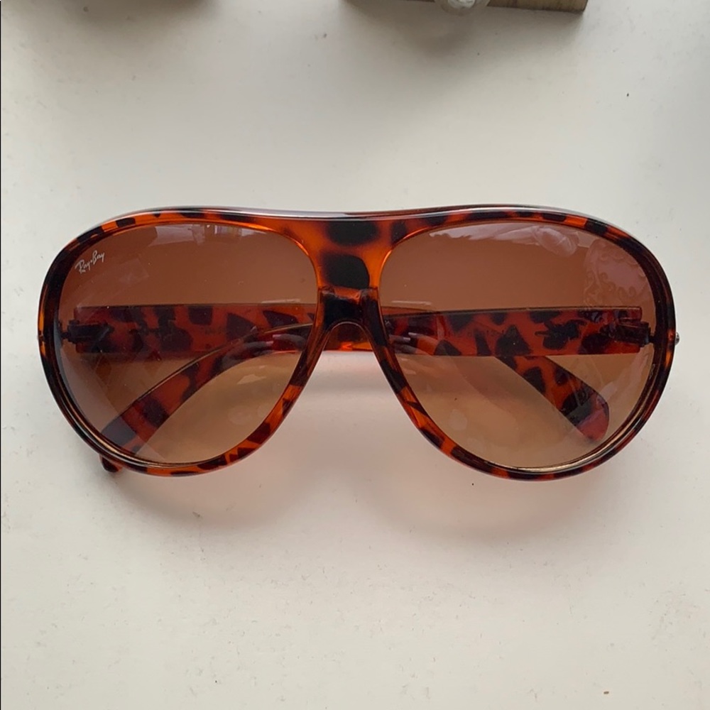 Ray Ban turquoise oversized sunglasses